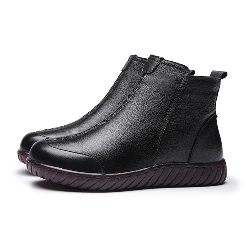 

SONDR botas mujer invierno 2020 wedge winter shoes woman ankle boots for women genuine leather chaussures femme plush bottines