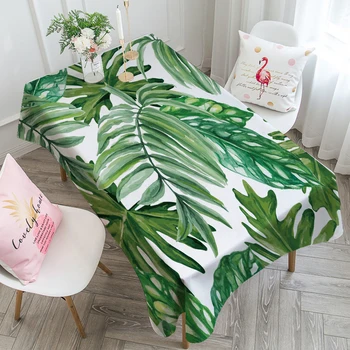 

Silstar Tex Green Tablecloth Tropic Leaves Clear Table Cover Christmas Kitchen Wedding Decor Tablecloths For Parties Table Cover