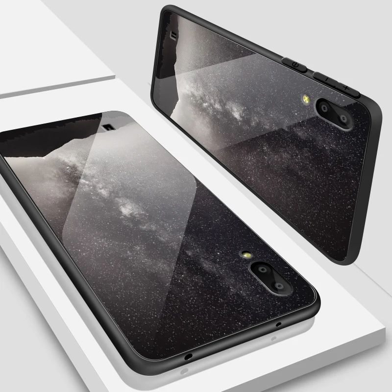Модные Роскошные для samsung Galaxy A10 A20 A30 A40 A50 A6S A70 A8S A80 A90 закаленное Стекло чехол J4Plus M10 M20 M30 Note9 чехлы из ТПУ - Цвет: W373