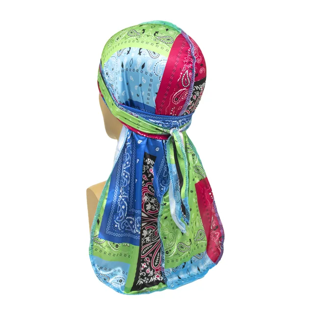 새로운 패션 Durag Unisex 긴 꼬리 해적 모자