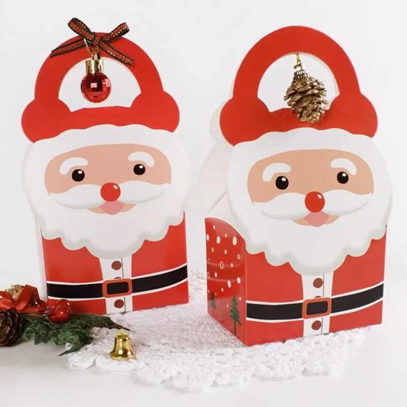 Christmas candy apple box new 18x6x9cm Spot Santa holding candy carton wholesale Christmas Halloween gift box customized design