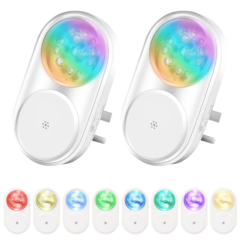 LED Night Light Wireless Light Control Sensor 7 Colors UK/US/EU Mini Lamps For Children Living Room Bedroom Lighting Night Lamp_voghion.com