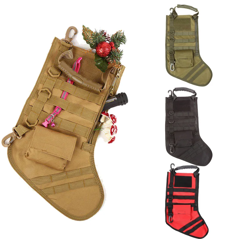 Military Tactical Christmas Stocking Storage Bag with Molle Gear 