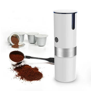 

Mini Portable Electric Coffee Machine Cup Drip Coffee Maker Ground Coffee Capsules Dual-use Car Instant Capsule Coffee Machine