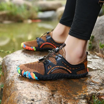 

Summer Wading Water Sneakers Non-slip Breathable Barefoot Five Fingers Shoes Unisex Outdoor Lightweight Water Aqua Shoes 209