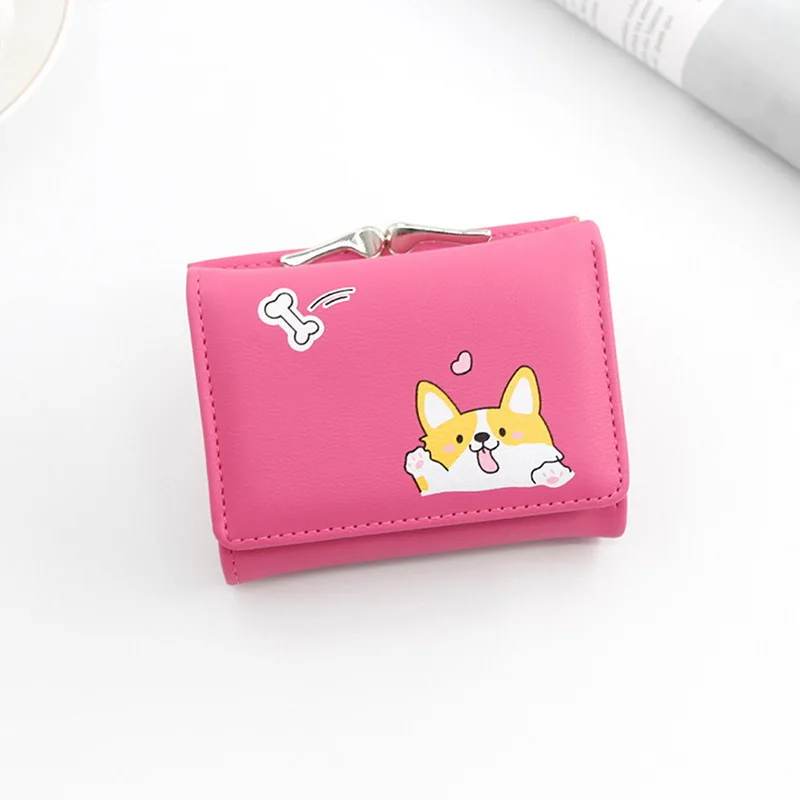 Litthing кошелек для женщин милый Corgi Doge Женские кошельки из искусственной кожи женские короткие кошельки для денег с карманом для монет Новинка Cartera Mujer