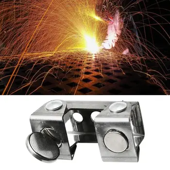 

V-type Magnetic Welding Fixture Holder Boom Clamp V-shaped Adjustable Pad Tab Strong Hand Power Tool Accessories Durable Parts