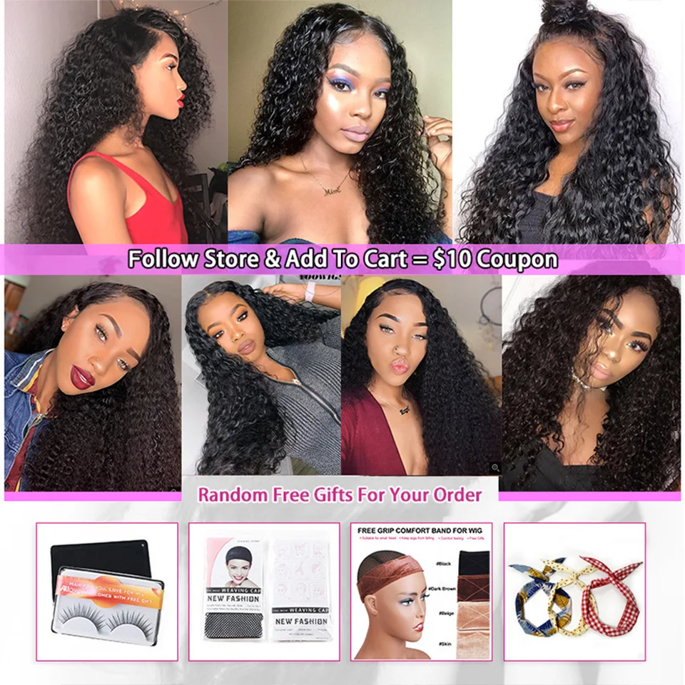 Malaias da Parte Dianteira do Laço Perucas do Cabelo Perucas da Parte Pre-arrancadas com Cabelo do Bebê Perucas Encaracoladas Perversas Remy Humano 150% 13x4 10 Cheap Apliques com cabelo humano