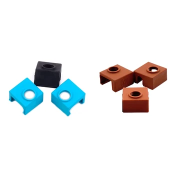 

3x Mk10 Silicone Socks for Wanhao I3 Makerbot & 1x Heater Block Silicone Cover Mk7/Mk8/Mk9 Hotend for Creality Cr-10