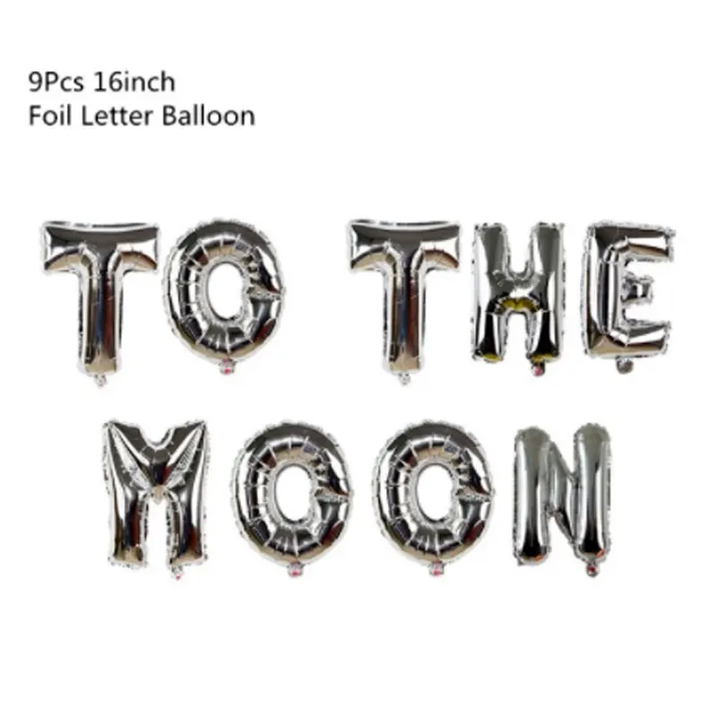 balloon New space theme party astronaut rocket ship aluminum foil balloon Galaxy / sun plate paper cup straws birthday theme party - Цвет: balloon