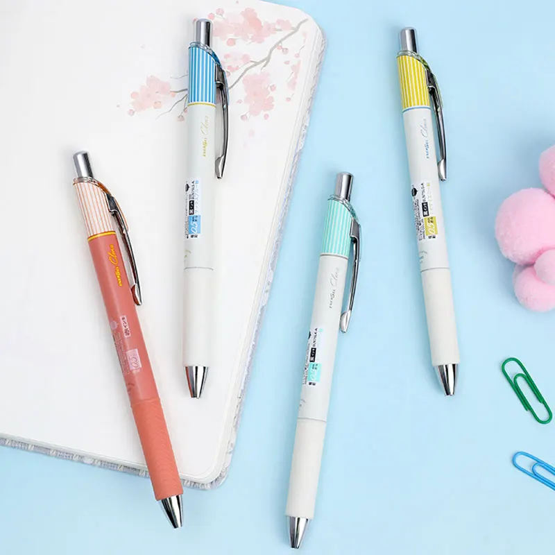 Гелевая ручка Pentel Energy Gel быстросохнущая Ручка Kawaii Stripe Clena BLN75L 0,5 мм цветные ручки для печати канцелярские принадлежности для школьников, студентов 1 шт