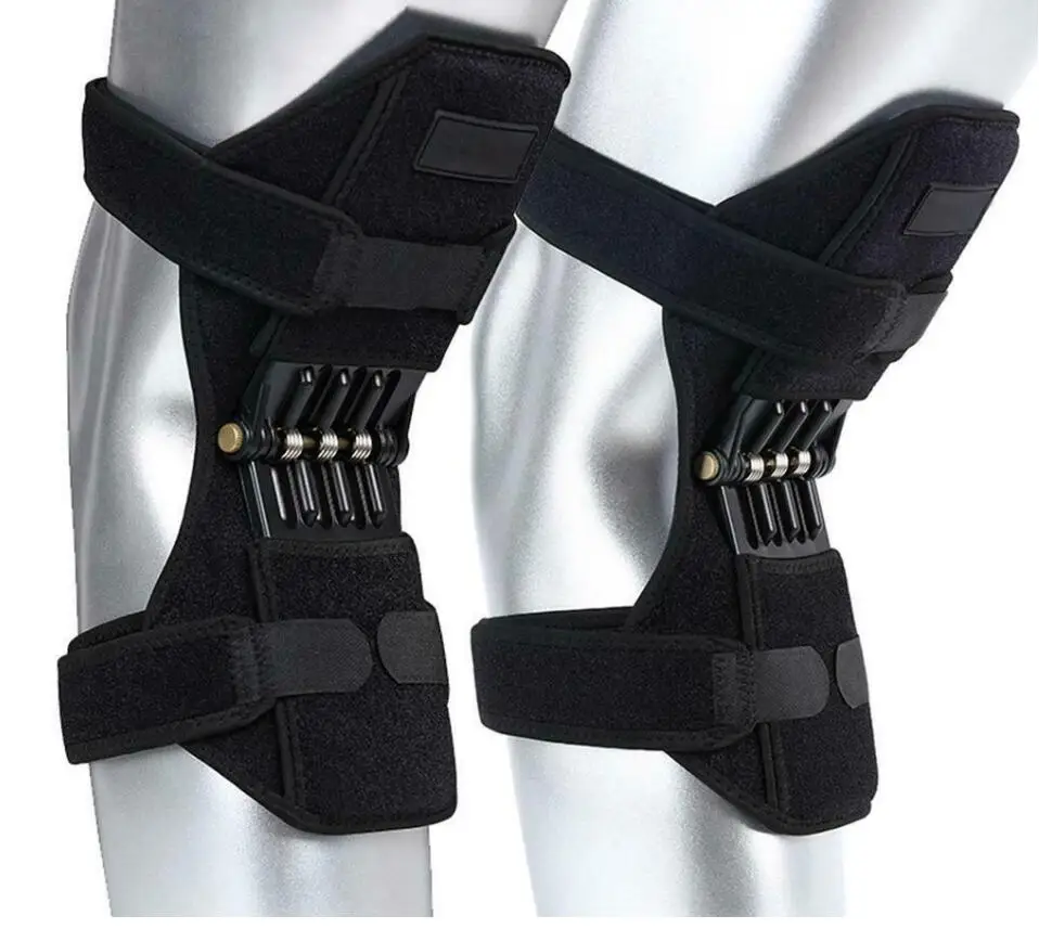 

1 Pair Breathable Non-Slip Lift Joint Support Knee Pads Powerful Rebound Spring Force Knee Booster Knee Support Sports