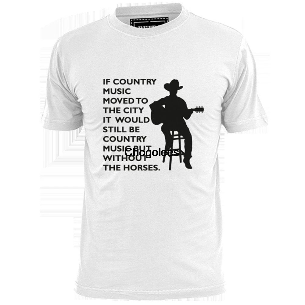 Мужская футболка с надписью If Country Music переместится в город |