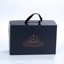 Портативная Черная коробка для обуви с логотипом, чехол для упаковки, универсальная одежда, парики для волос, косметическая упаковка, подарочная коробка