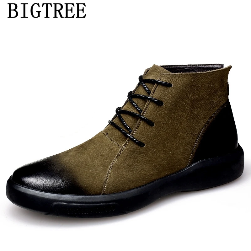 

Genuine Leather Boots Men Designer Shoes Snow Boots Men Shoes Luxury Brand Ankle Boots Men Bota Masculina Zapatos De Seguridad