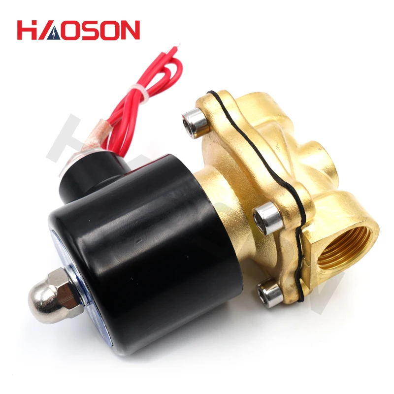 Нормально закрытый, латунный корпус AC110V 220V 380V DC12V 24 V, G1/" G3/8" G1/" G3/4" G", электромагнитный клапан, водяной клапан, воздушный/масляный клапан