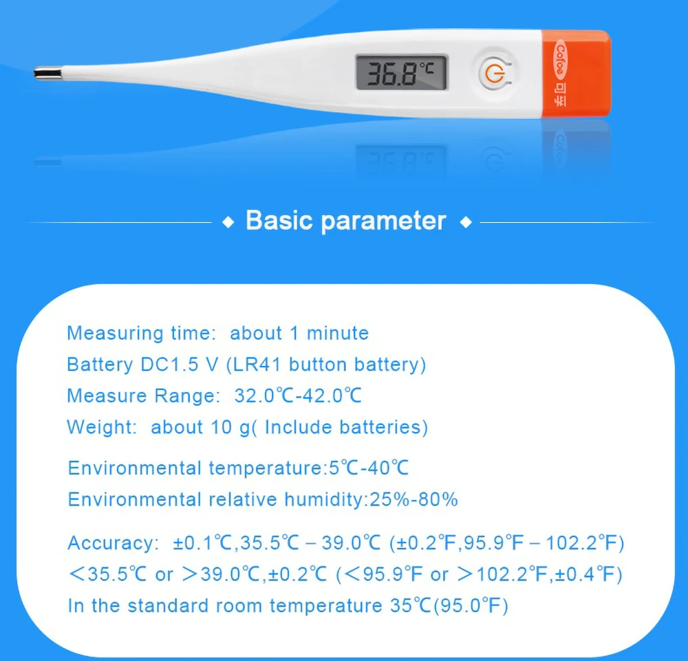 Cofoe электронный термометр для тела детский для температуры медицинский температура тела бытовой цифровой клинический Koorts термометр овуляции