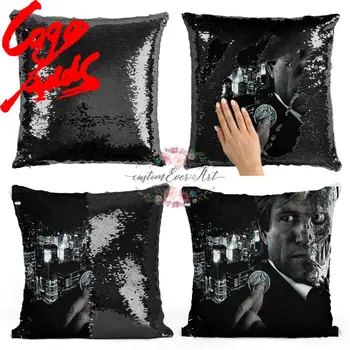 

Harvey Dent sequin pillow | sequin Pillowcase | Two color pillow | gift for her | gift for him | pillow | magic pillow