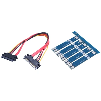 

1 Pcs Male To Female Sata Data Power Extension Cable & 5Pcs 3A Li-Ion Lithium Battery 18650 Charger Protection Board