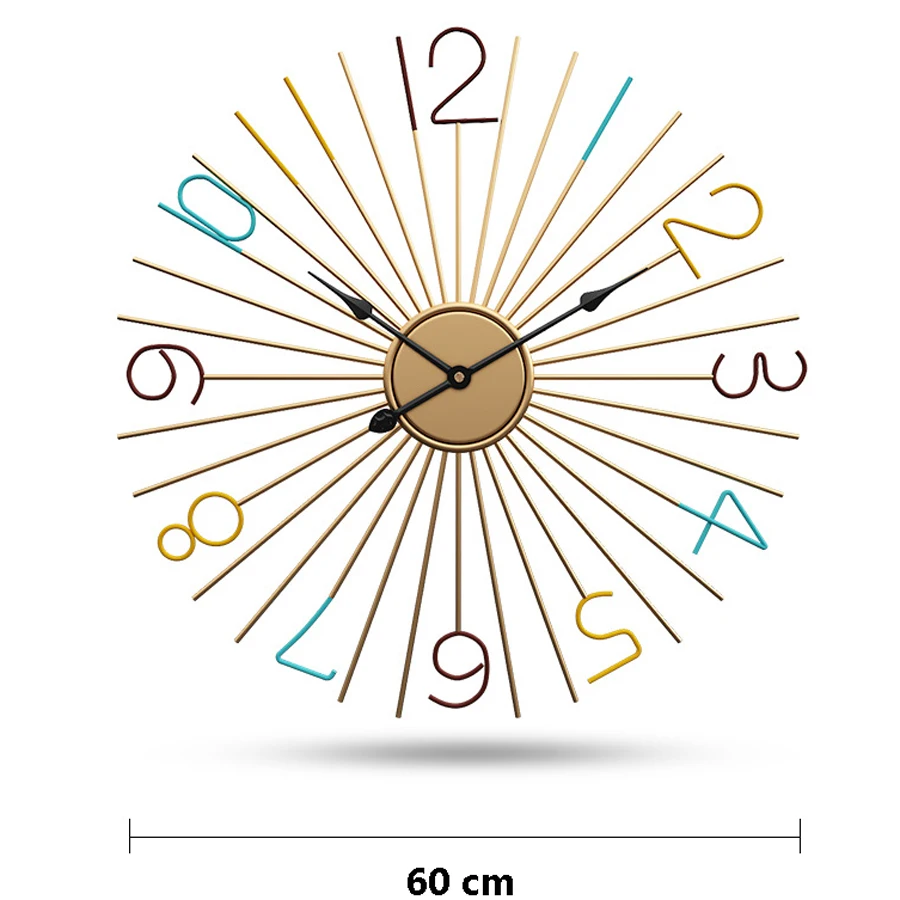 Большие металлические настенные часы современный дизайн для гостиной креативный Европейский металлический арт большие настенные часы Висячие Настенные домашние декоративные часы 60 см