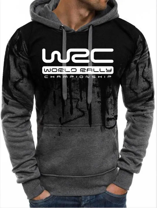 S-5XL модный WRC FIA Чемпионат мира по ралли логотип Мужской градиентный цвет Толстовка высокого качества толстовки