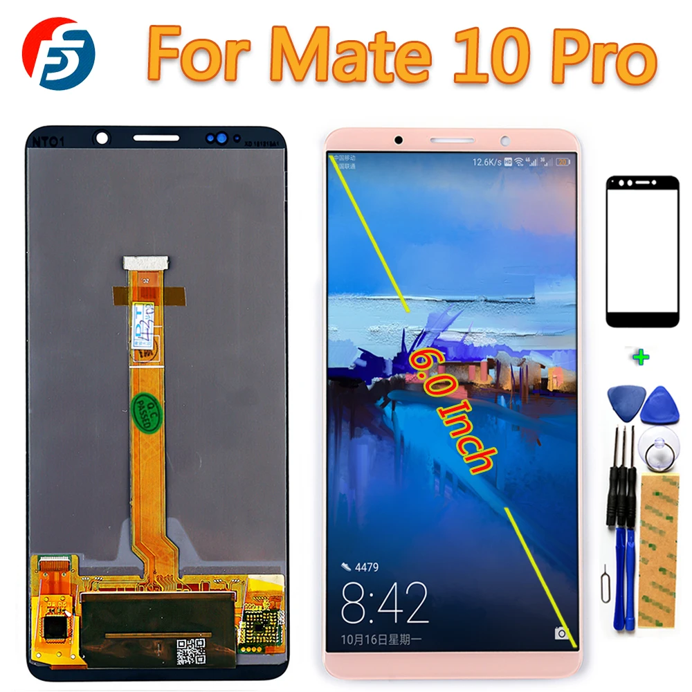 

100% Tested 6.0 inch Touch Screen For Huawei Mate 10 Pro LCD Display Digitizer Assembly 2160*1080 Free Glass film And Tools