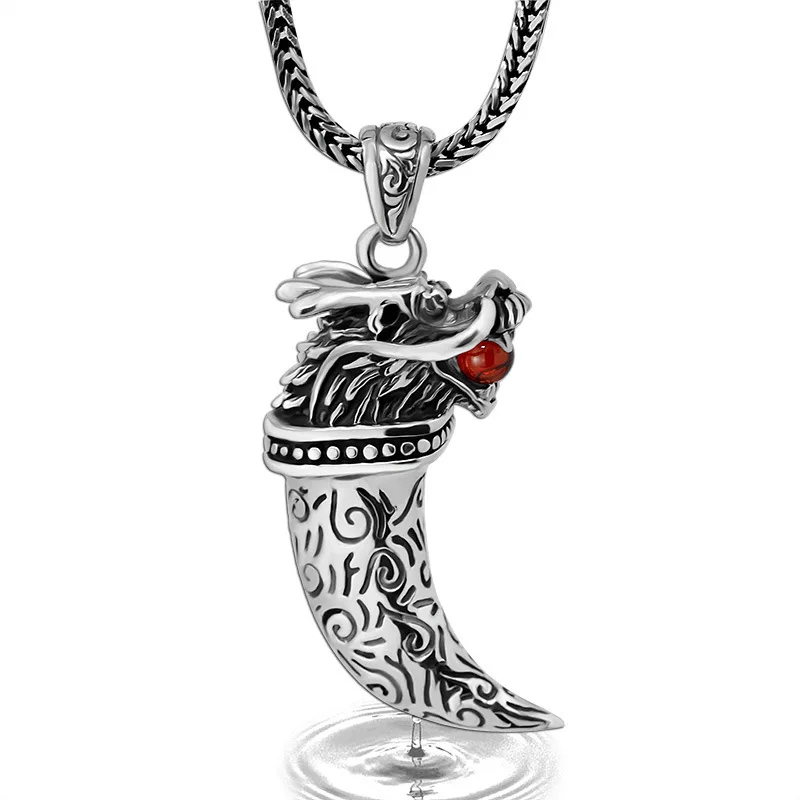 

Character silver product S925 pure silver sterling silver atmosphere Thai men and women general flying play pearl ruby pendant