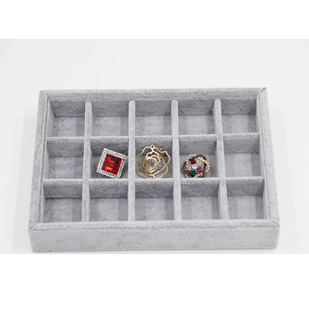 Gray Color Jewelry Tray Insert Type Display Show Case Earring necklace Organizer for Bracelets Jewelry shop tool