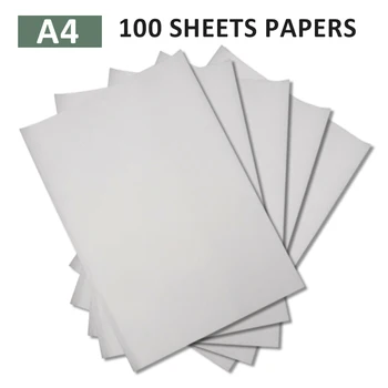 

100Pcs A4 Carbon Transfer Graphite Paper Copy Carbon Paper Painting Tracing Paper Graphite Painting for Cloth Metal Wood Canvas