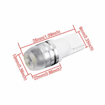

20Pcs set T10 LED Bulb W5W High Power Wedge 192 168 194 Pure white DC 12V