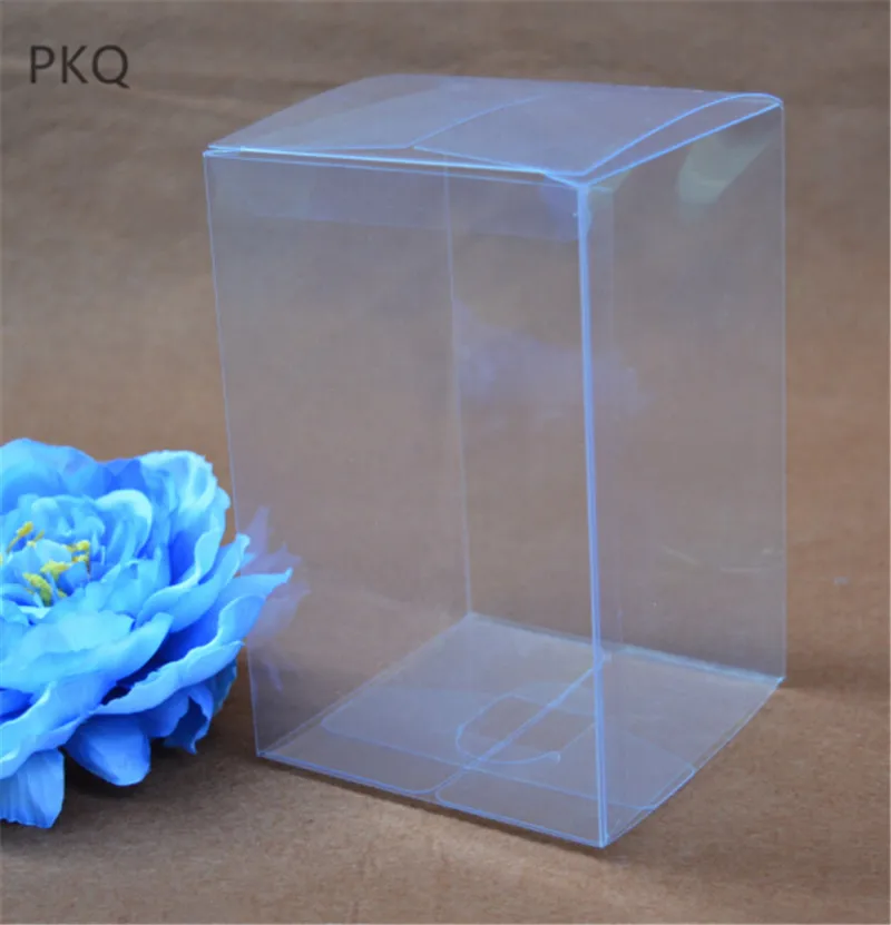 

15pcs 10*10*H Large Square PVC Box Plastic Transparent Box Chocolate Candy Boxes Toy Packaging Party Gift Box