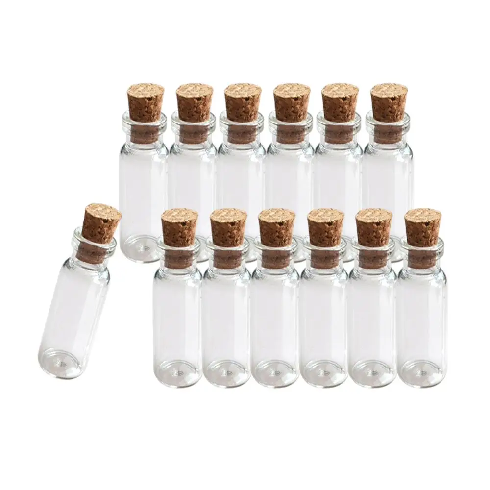 100pcs*Wholesale Small Clear Cork Vials Glass Bottle bbnn Tiny Bottle W0E1 