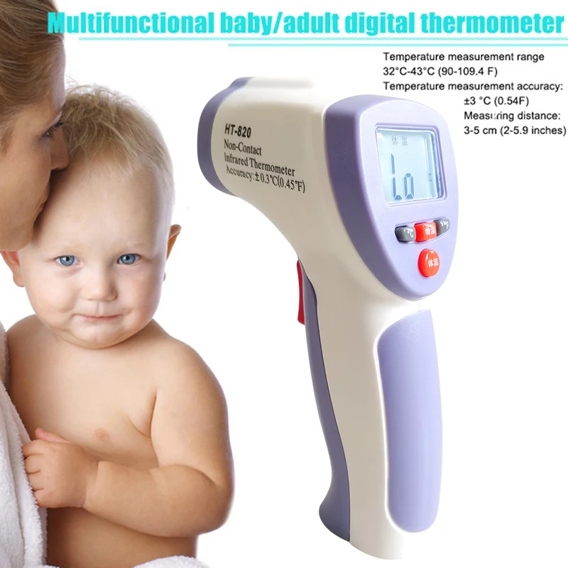 

Spot Muti-fuction Baby/Adult Handheld Infrared Thermometer Non-contact Forehead Body Temperature Meter Measuring LCD Display