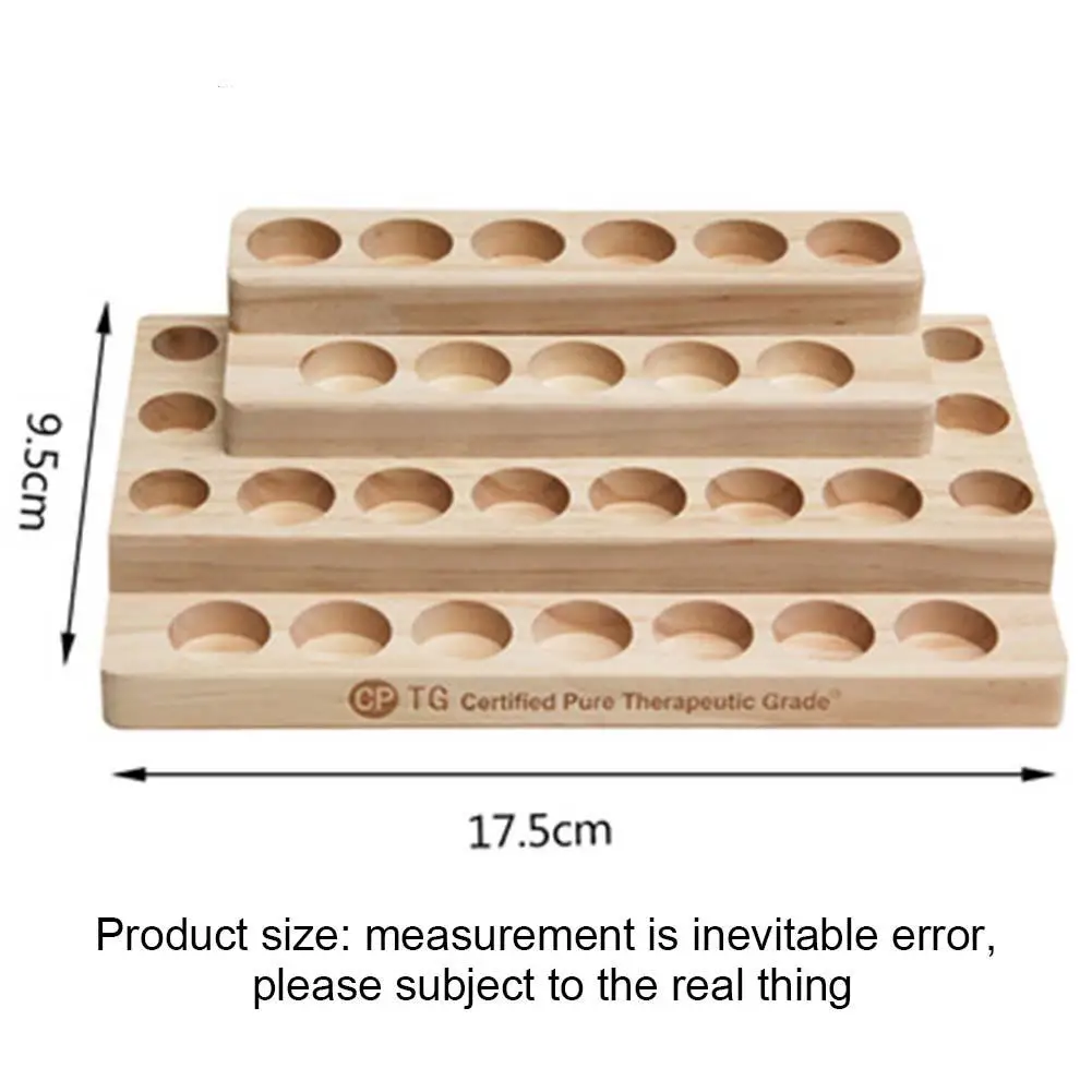 Модные 30-Hole ступенчатые 4-многослойные деревянные эфирные лоток для масла ручной работы натуральный деревянный стеллаж для выставки товаров демонстрационная станция 3*2,2*2,4 см