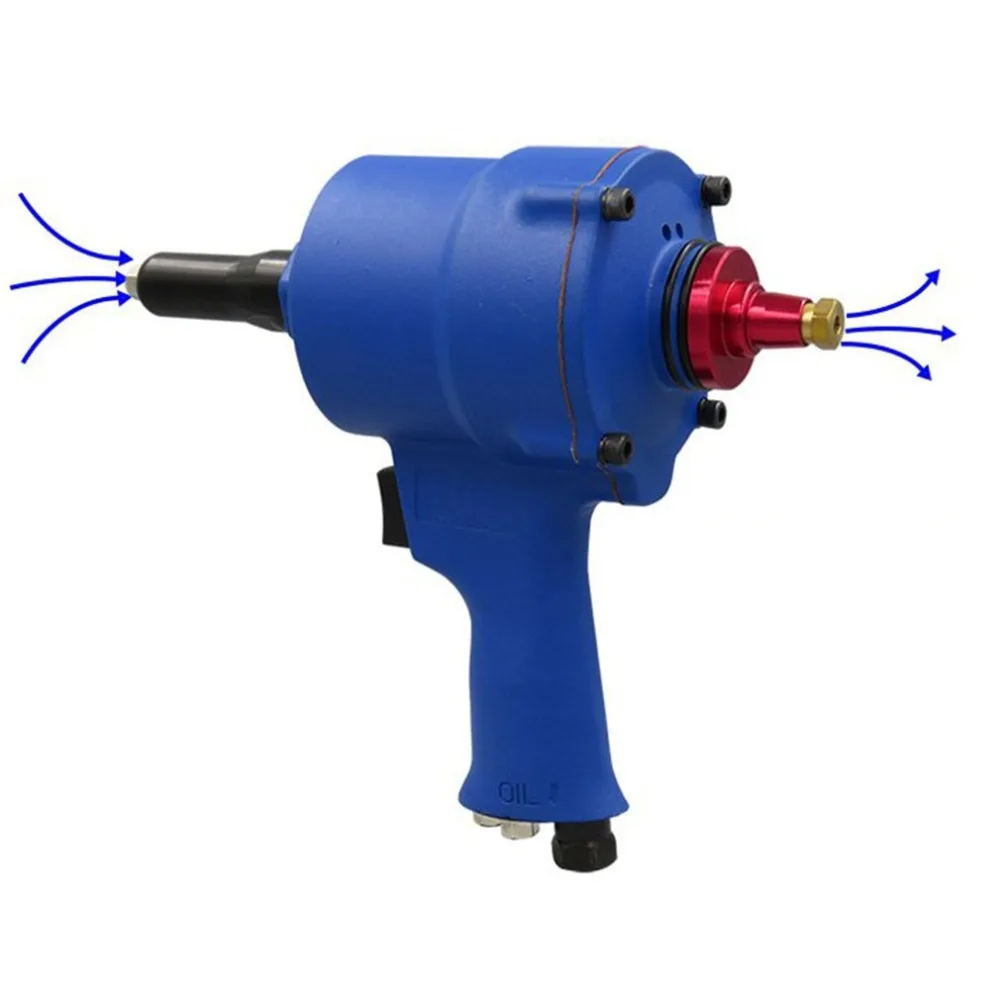 Self-Priming Pneumatic Nail Gun Kp-705X Automatic Pull Rivet Gun Industrial-Grade Wind Core Rivet Gun