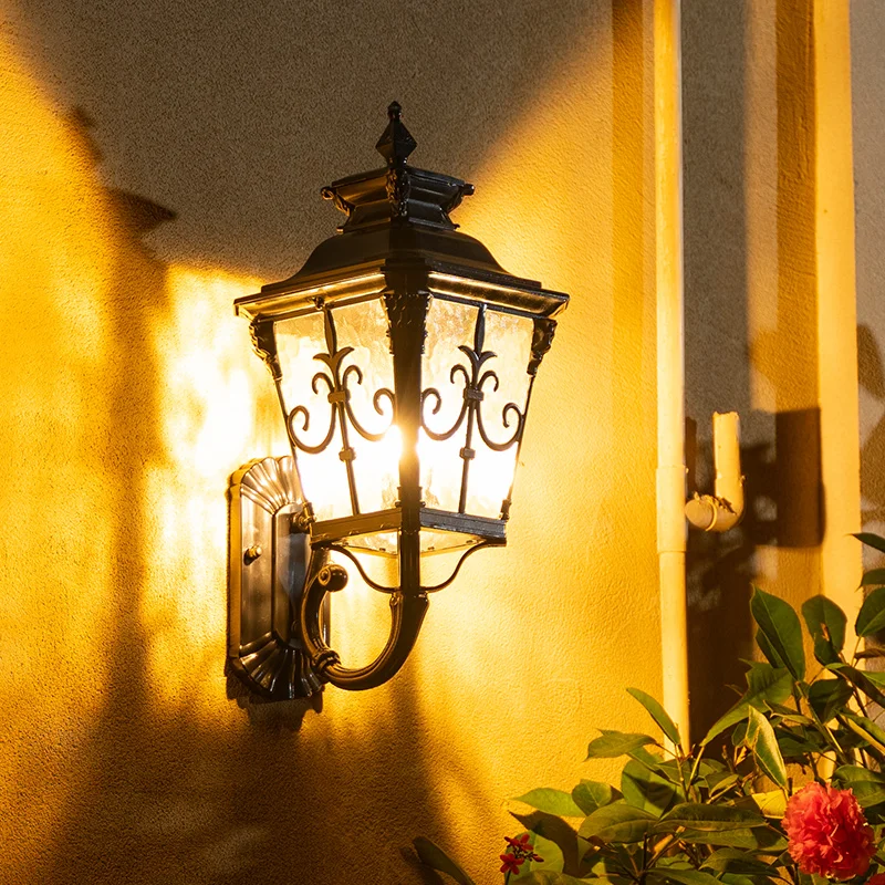 European Retro Outdoor Wall Lamp Waterproof Villa Decoration Landscape Garden Lamp Balcony Corridor Aisle Door Front Wall Lamp