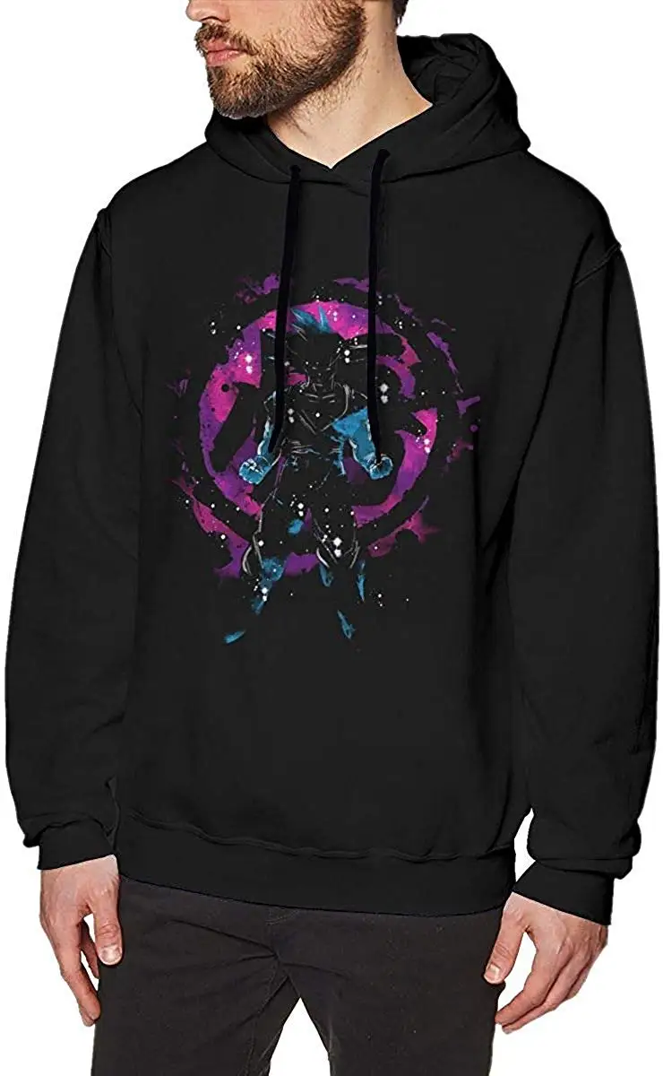TSDFC Dragon Ball Z Super Saiyan Splash Mens Pullover Hoodies Crewneck Long Sleeve Sweatshirt Black |