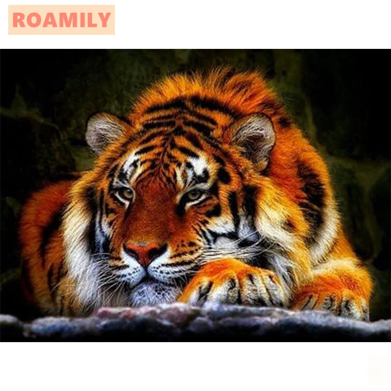 

DIY Full Square/Round Diamond Painting,Tiger,Animals,Diamond Embroidery Tigers,Pictures with Rhinestones,Wall Art