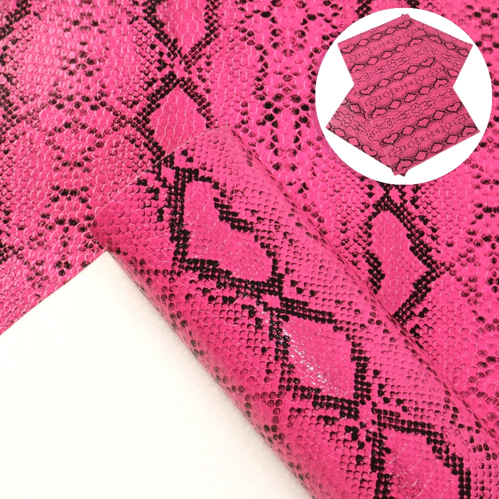 1094935017 david angie 20*34cm Snake Pattern Printed Faux Leather Sheets Synthetic Leather Fabric,DIY handmade materials,1Yc8125 - Цвет: 1094935017