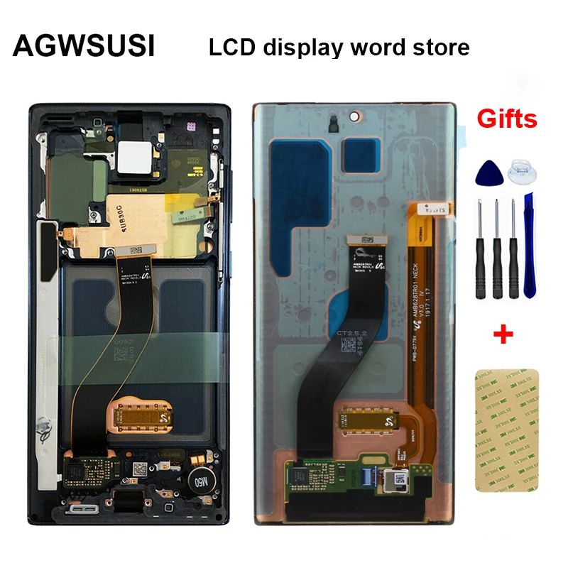 

AMOLED For Samsung Galaxy Note 10 N970F note10 N970 N9700 LCD Display + Touch Screen Digitizer Sensor Assembly LCD Replacement