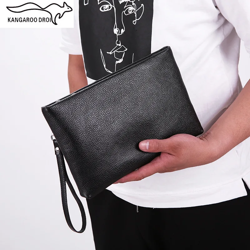 

Micro Men Business Carrying Briefcase Genuine Leather Envelope Full-grain Leather MEN'S Messenger Bag Crocodile Pattern Clutch B