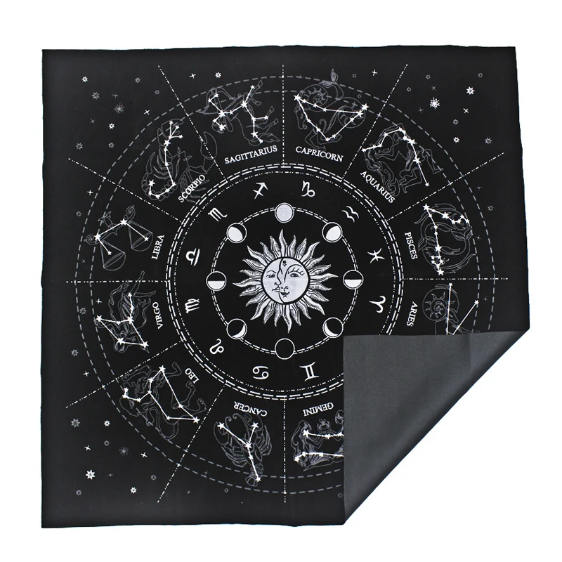 Таро настольная ткань астрологическое гадание коврик Таро урана гобелен 49*49 см