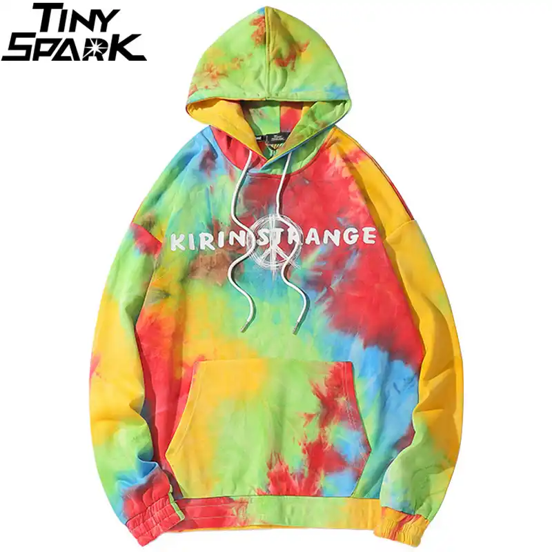 tie dye streetwear hoodie