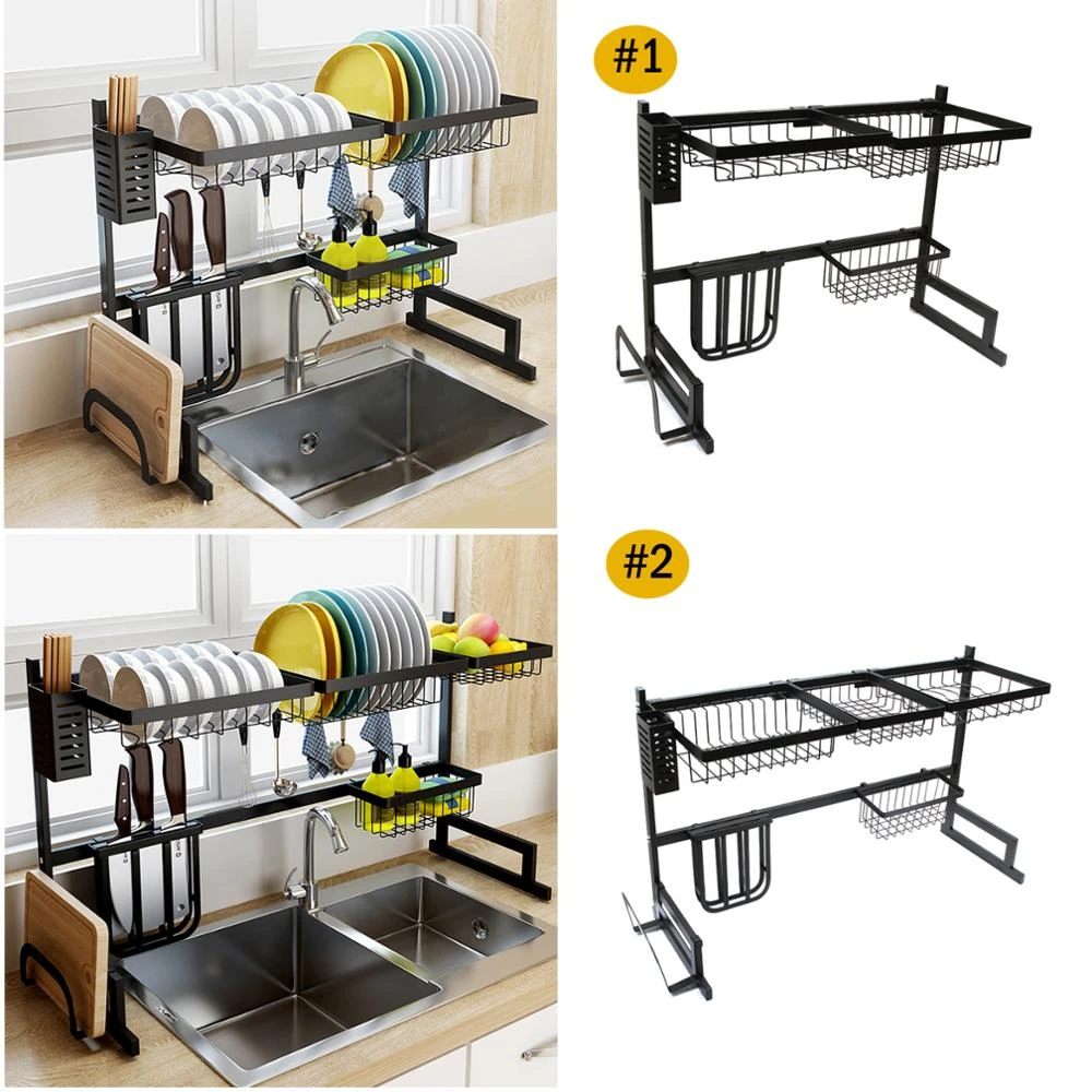 Dish Drying Rack Drainer Stainless Steel Kitchen Dryer Shelf Draining Shelf Kitchen Storage Rack Kitchen Shelf Organizer Storage Holders Racks Aliexpress