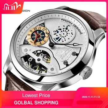 

PAGANI DESIGN Tourbillon Watch Automatic Self-Wind Men Wrist Watch Men Mechanical Steel Watches Relogio Masculino montre homme