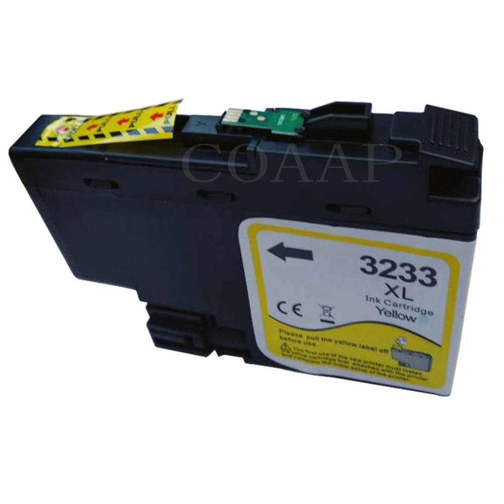 1pk--Yellow Чернильный картридж для принтера Brother DCP-J1100DW MFC-J1300, совместимый с LC3233 XL - Цвет: 1pk--Yellow