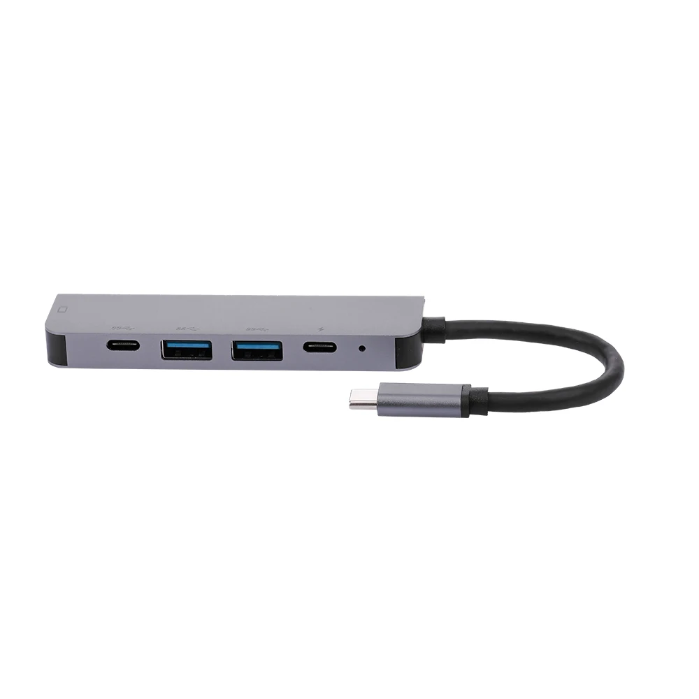 5-Порты и разъёмы 5IN1 Тип с разъемами типа C и USB C PD USB* 2 HDTV Тип C адаптер мульти-Многофункциональный преобразователь 4K для Macbook HDTV проектора Plug& Play