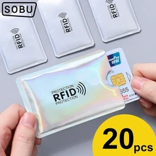 Анти RFID визитница NFC Блокировка считыватель Блокировка банковский идентификатор держатель для карт чехол Защитный металлический чехол для кредитных карт алюминиевый J017