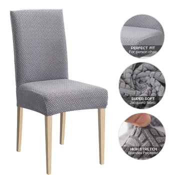 Jacquard Spandex Slipcover Protector For Banquet 10 Chair And Sofa Covers