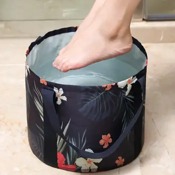 

Foldable Foot Tub Portable Bath Bag Wash Basin Water Bucket Large Capacity Bath Feet Spa Massage Washing Tub For Outdoor Travel